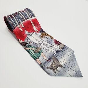 Wizard of Oz Multicolor Men's Silk Neck Tie 57x4"  7th Avenue